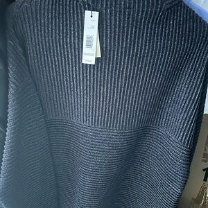 Tahari Black Ribbed Sweater